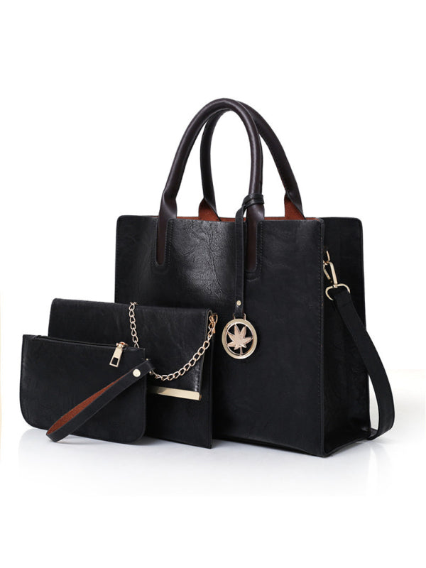 Conjunto de três peças bolsa de ombro elegante