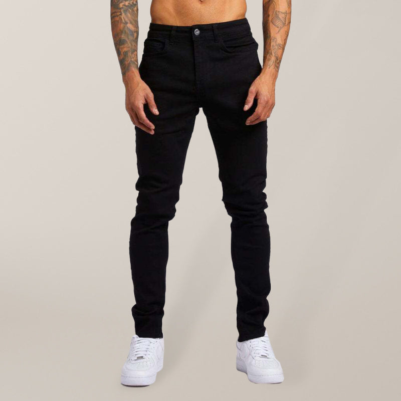 Calça jeans skinny básica slim fit masculina